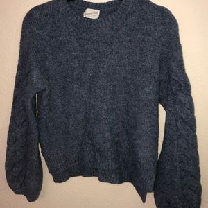 Navy Blue bell sleeve sweater